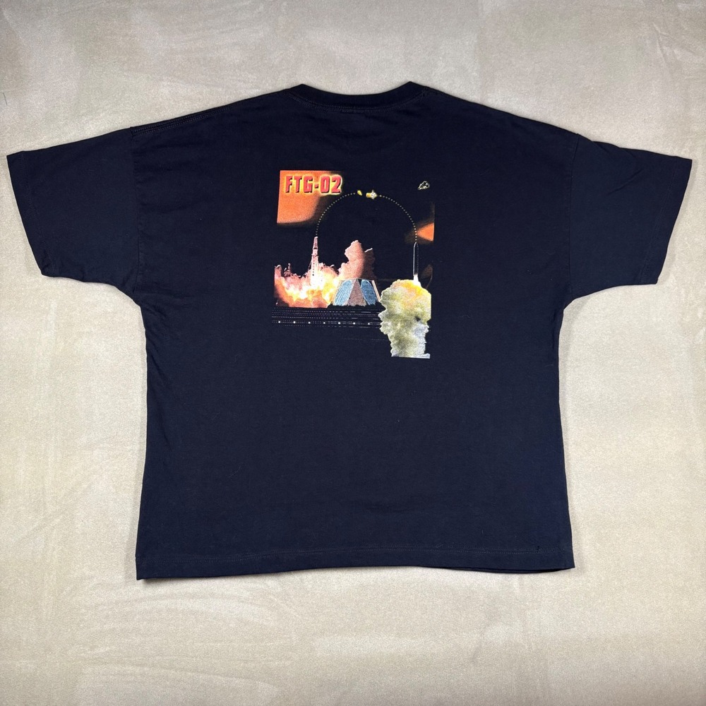 Vintage Y2K Missile Defense Agency FTG-02 Flight Test Team T-Shirt 2XL Black